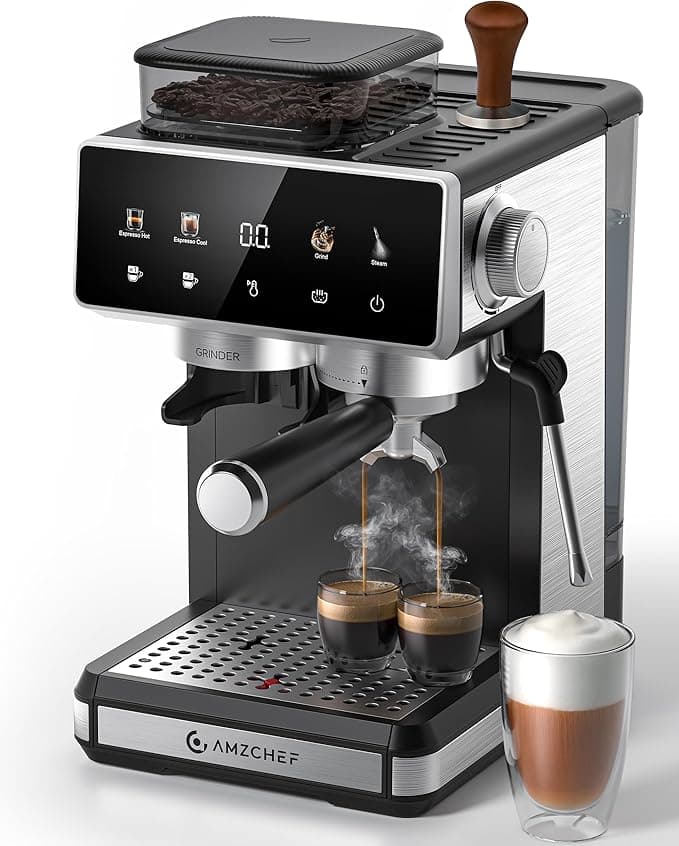 AMZCHEF Espresso Machine with Grinder CM5560